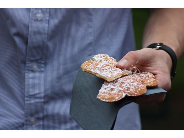 Zur Feier des Tages gab es leckere Herzchenwaffeln